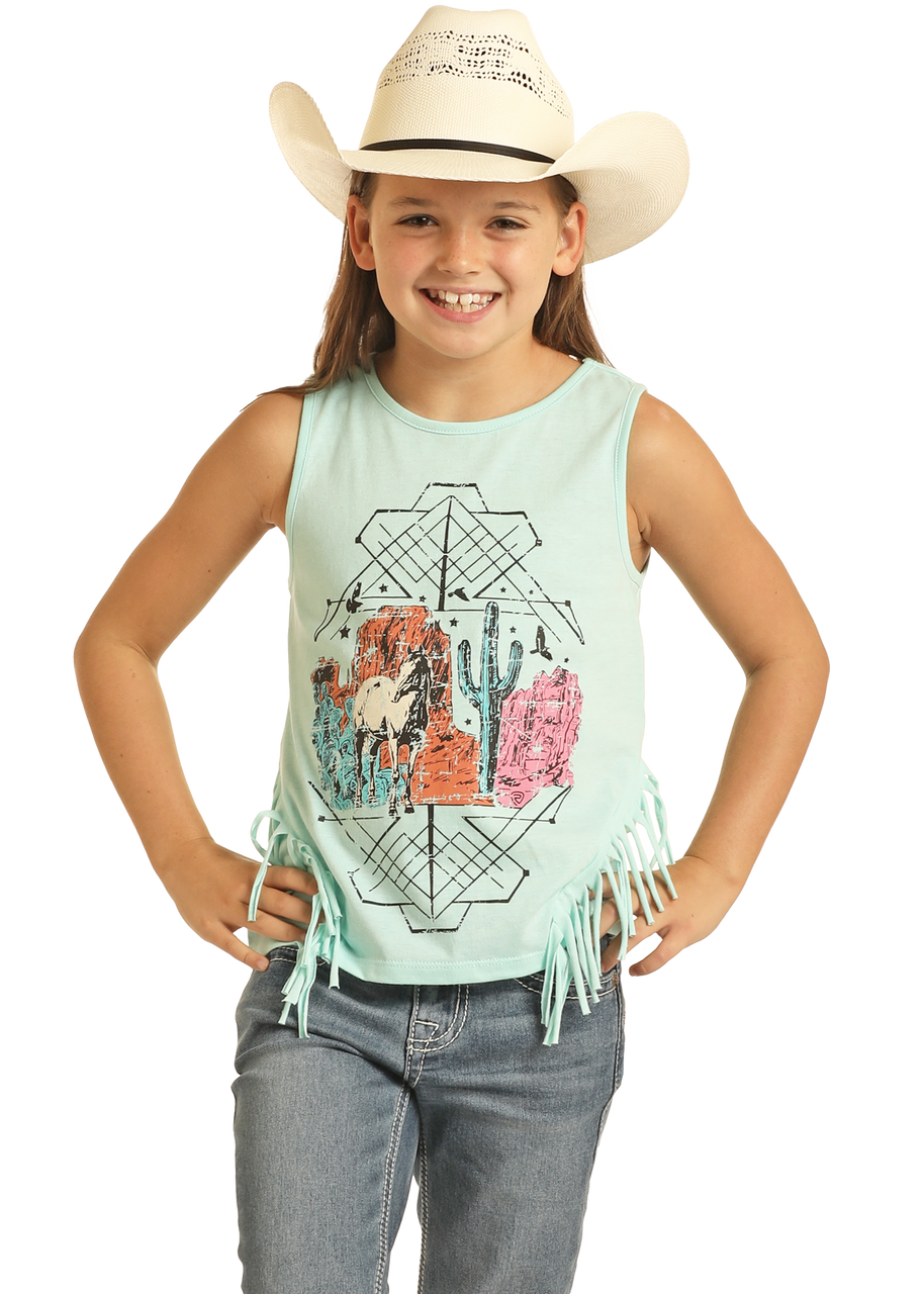 Girls' Desert Graphic Tank | Rock & Roll Denim