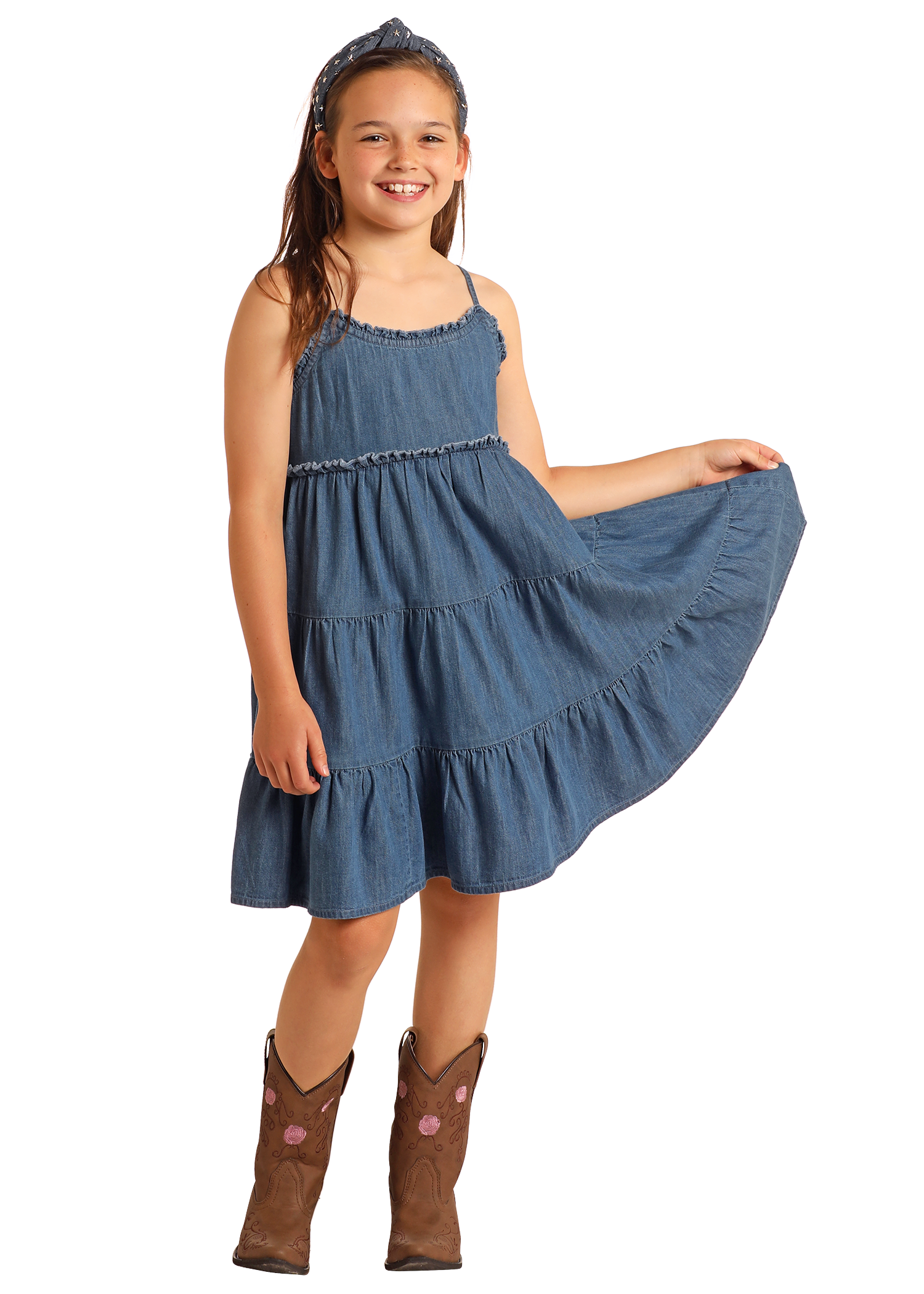 Girls' Denim Dress Rock Roll Denim