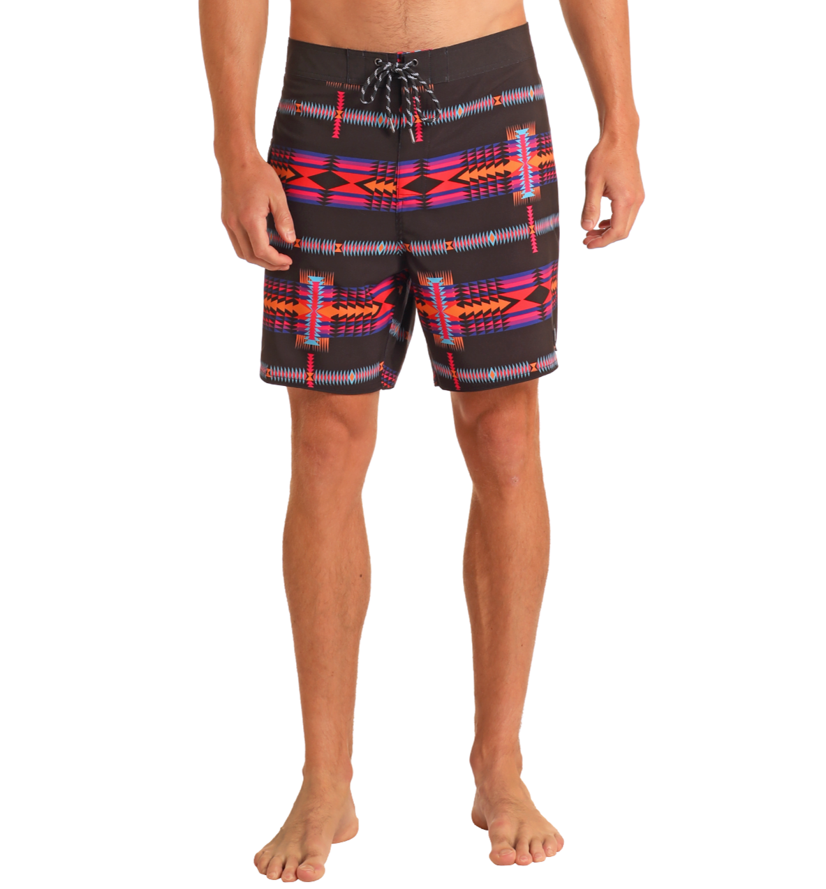 Men's Aztec Print Board Shorts | Rock & Roll Denim