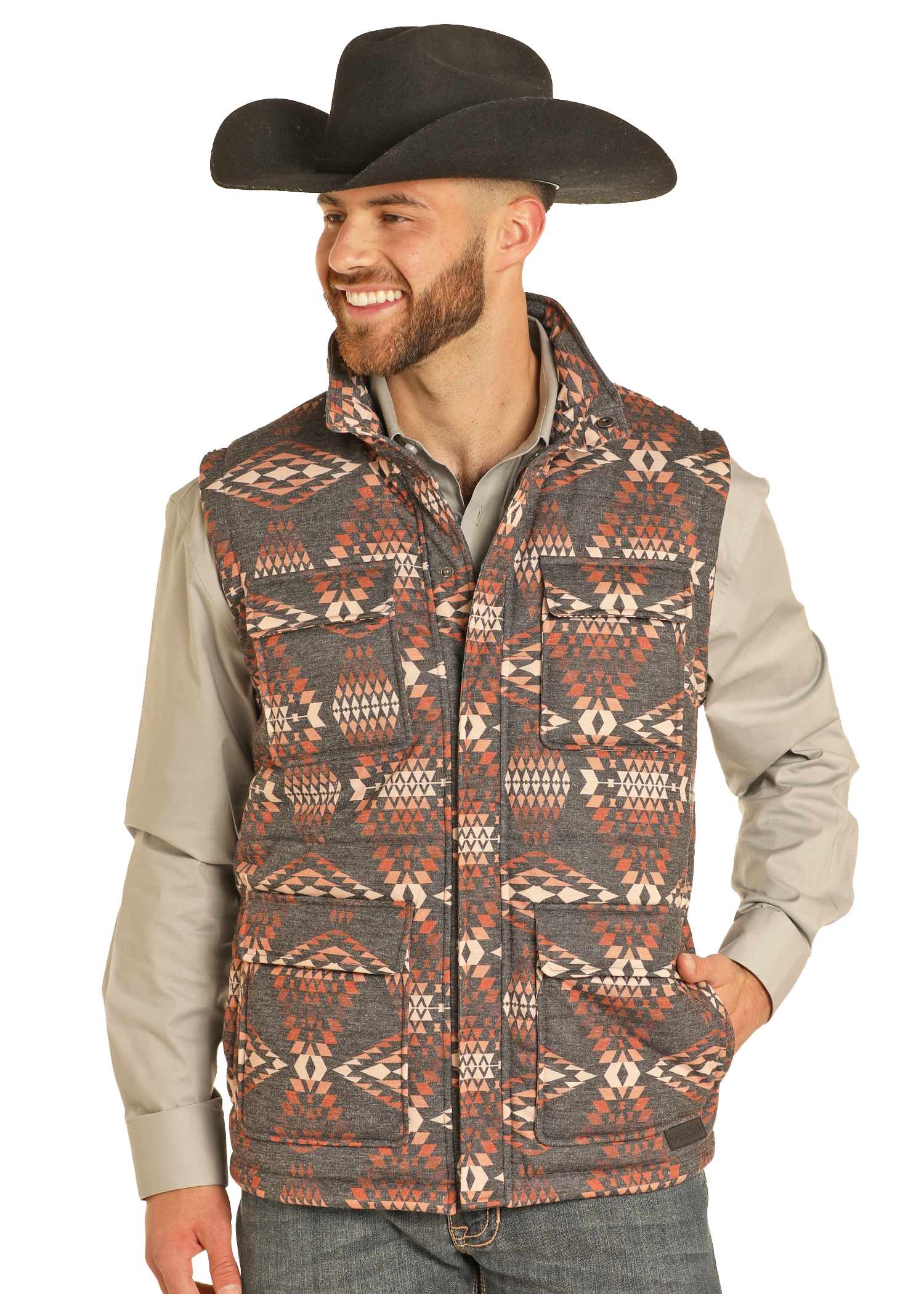 Men's Aztec Puffer Vest | Rock & Roll Denim Men's Aztec Puffer Vest | Rock & Roll Denim