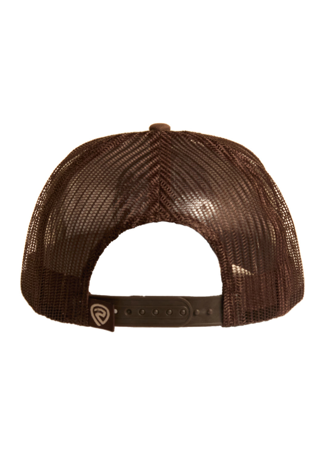 Brown mesh cap on a white background