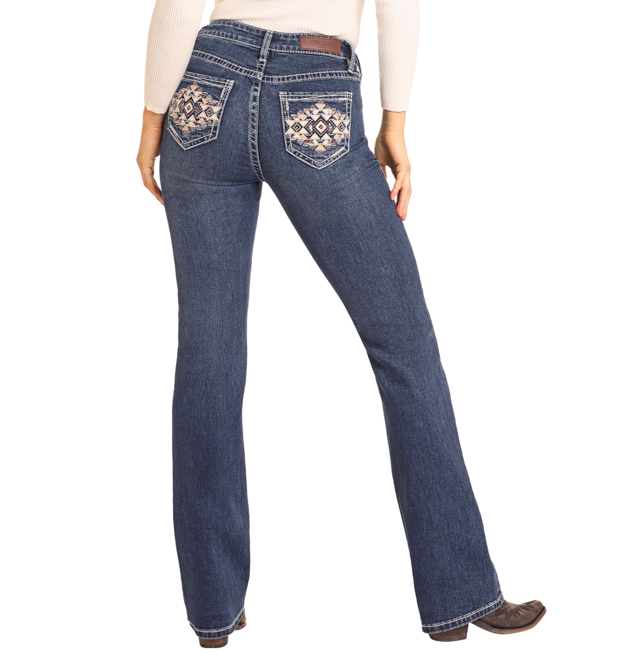 Women's Mid Rise Aztec Bootcut Jeans | Rock & Roll Denim Women's Mid Rise Aztec Bootcut Jeans | Rock & Roll Denim