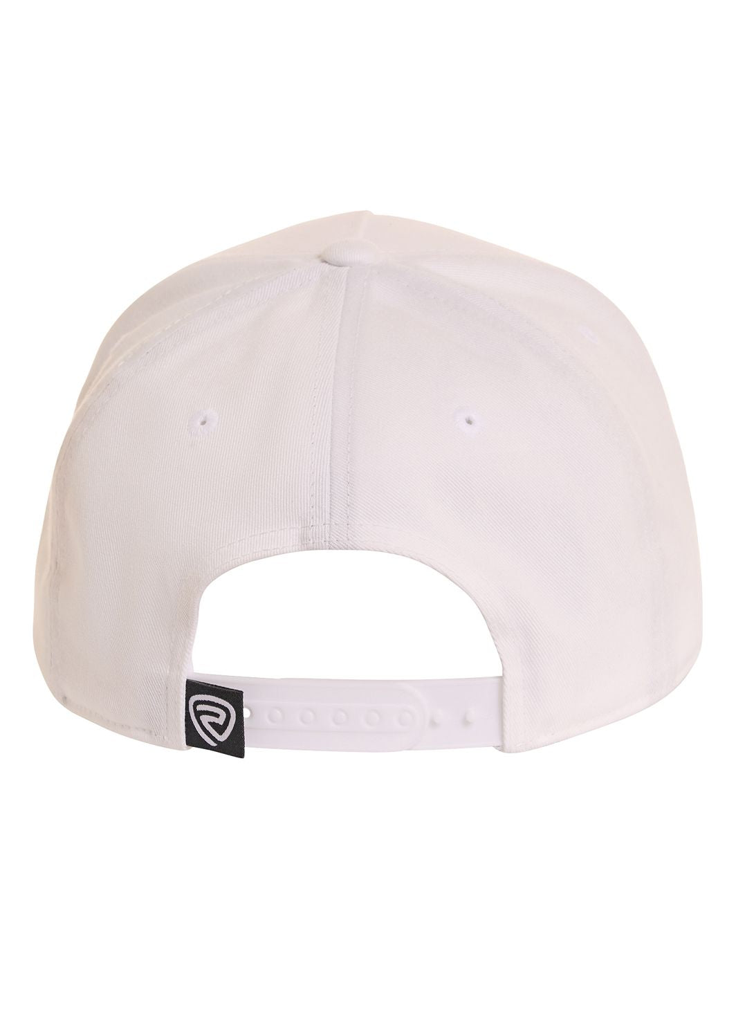 Back of a White Rock and Roll Flag Cap