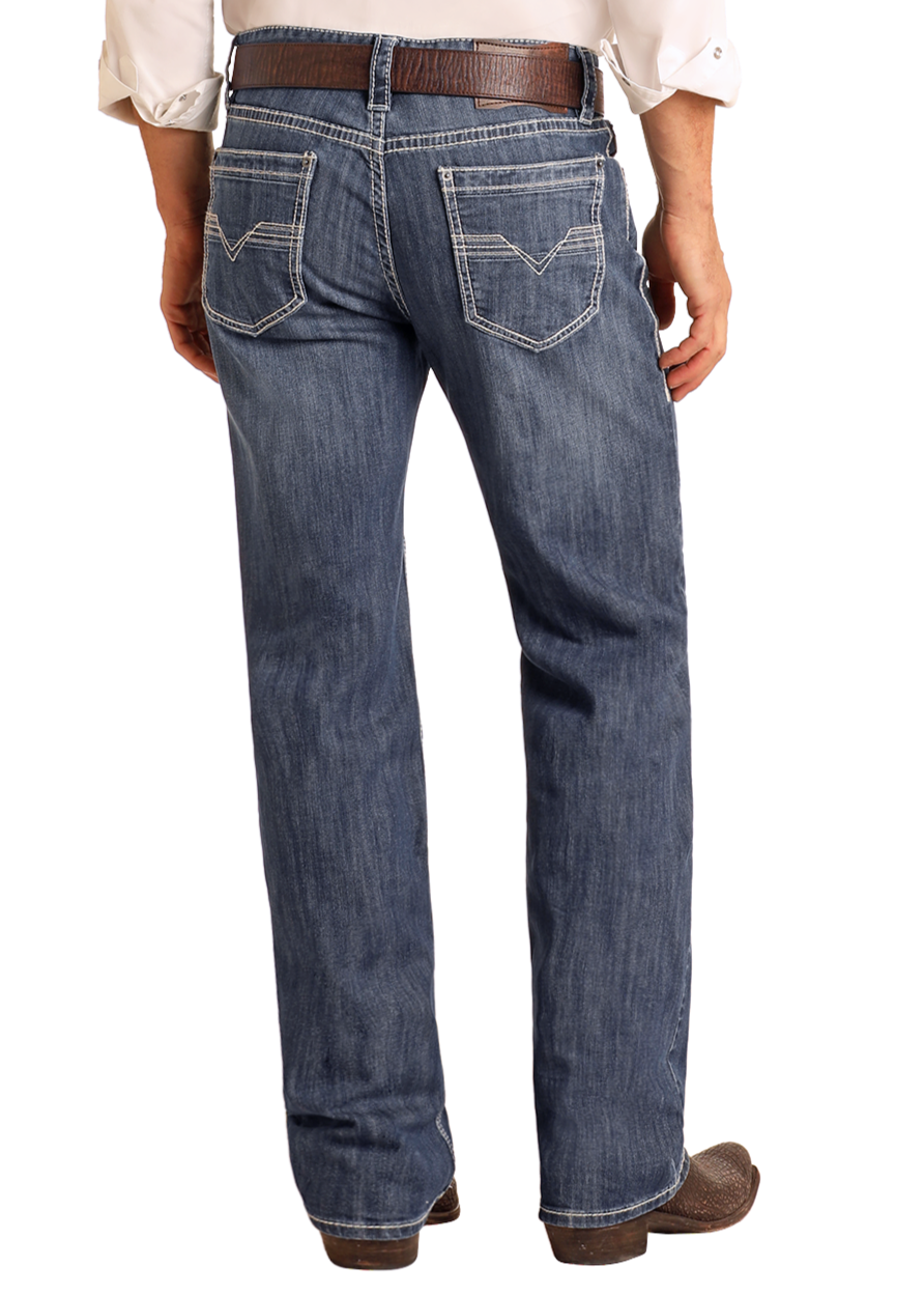 Straight Leg Mens 33 Waist Jeans ZZegna Jeans Mens 33 Blue Dark