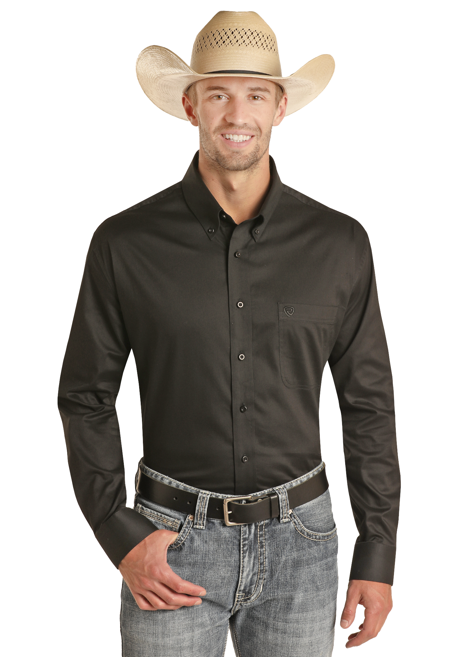 Men's Regular Fit Black Long Sleeve Button Shirt XXL Men's Regular Fit Black Long Sleeve Button Shirt XXL