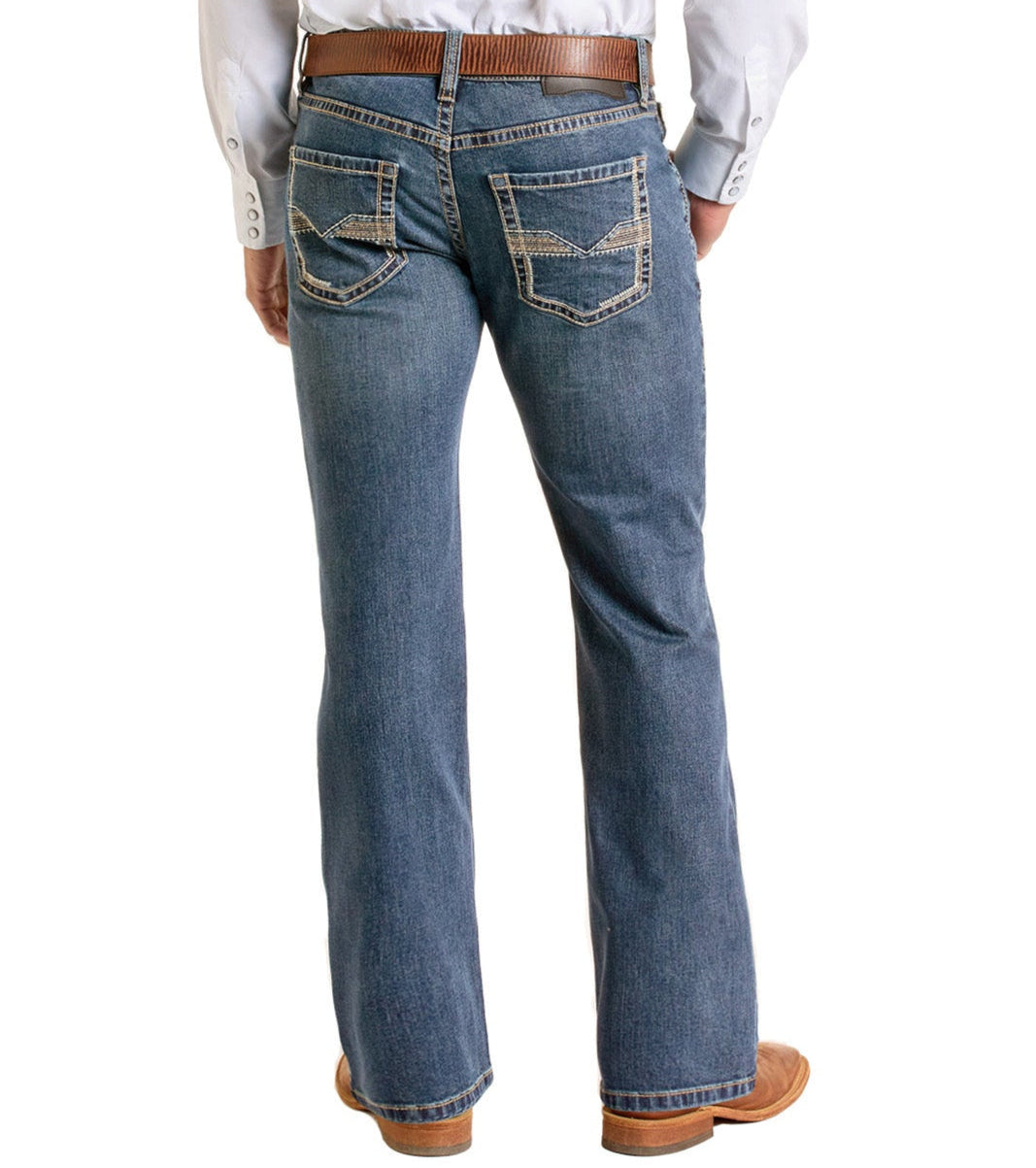 Regular Fit Signature Stitch Bootcut Jeans Rock Roll Denim