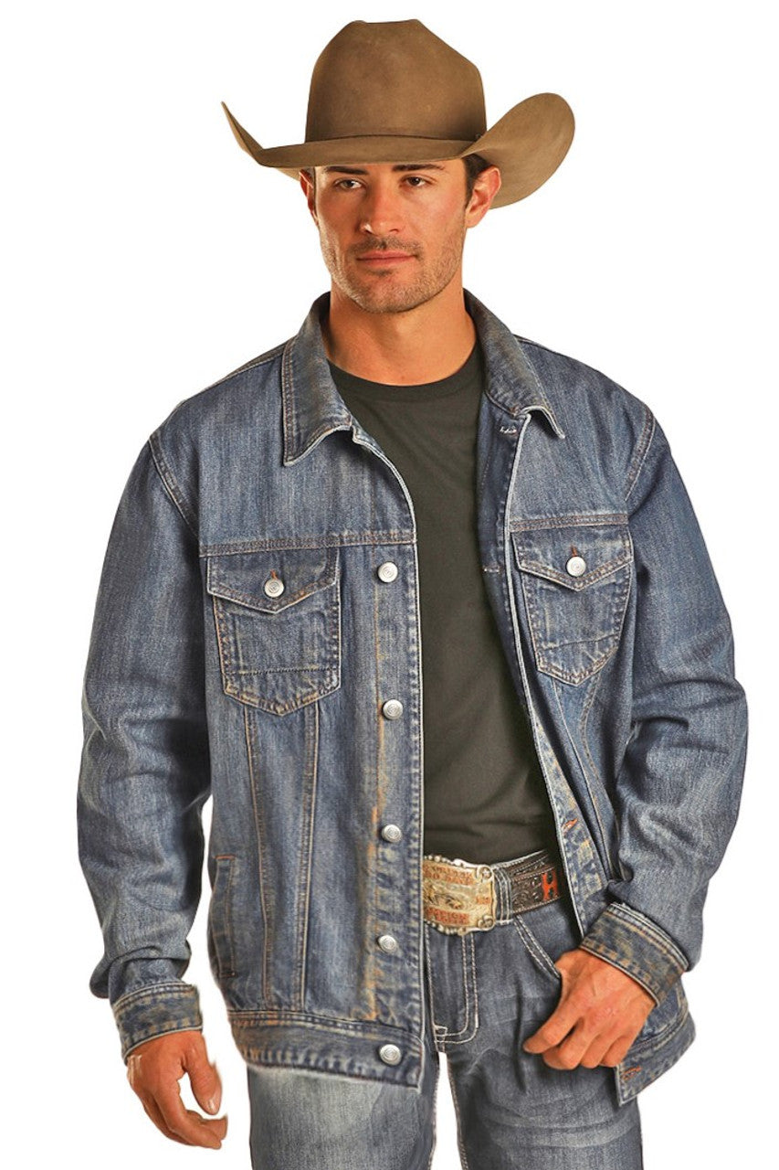 Oversize shops denim jacket mens