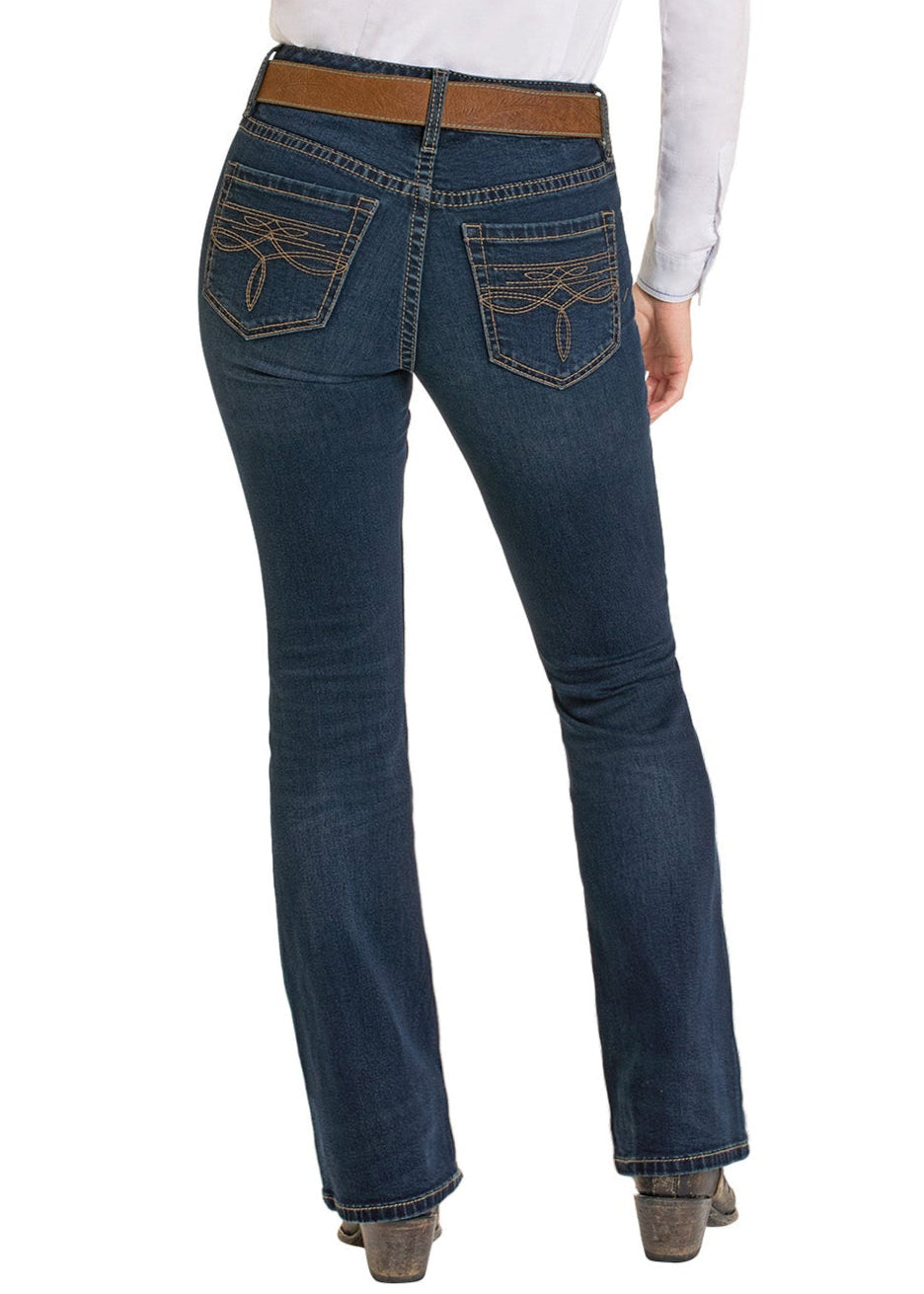 パンツ ROLD SKOV Bootcut Denim Oil Broken Women's Mid Rise Boot Stitch Bootcut Riding Jeans | Rock & Roll Denim