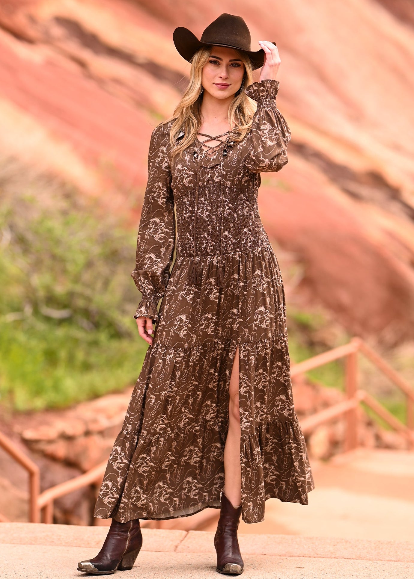 Womens Dress With Smocking Women's Challis Peasant Smocked Maxi Dress Womens Dress With Smocking Women's Challis Peasant Smocked Maxi Dress