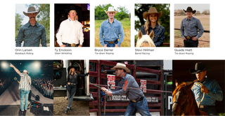 Rawley Johnson Sage Newman Jordan Driver barrel racing, Orin Larson Ty Erickson Bareback Riding Tie-Down Roping Bull Riding Saddle Bronc Steer Wresting Bryce Derrer Quade Hiatt  Stevi Hillman Barrel Racing 