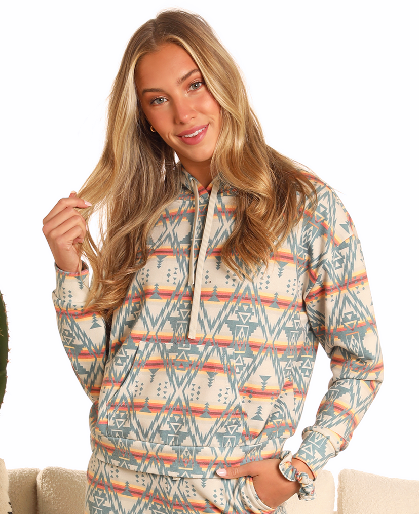 Range Aztec Print Hoodie