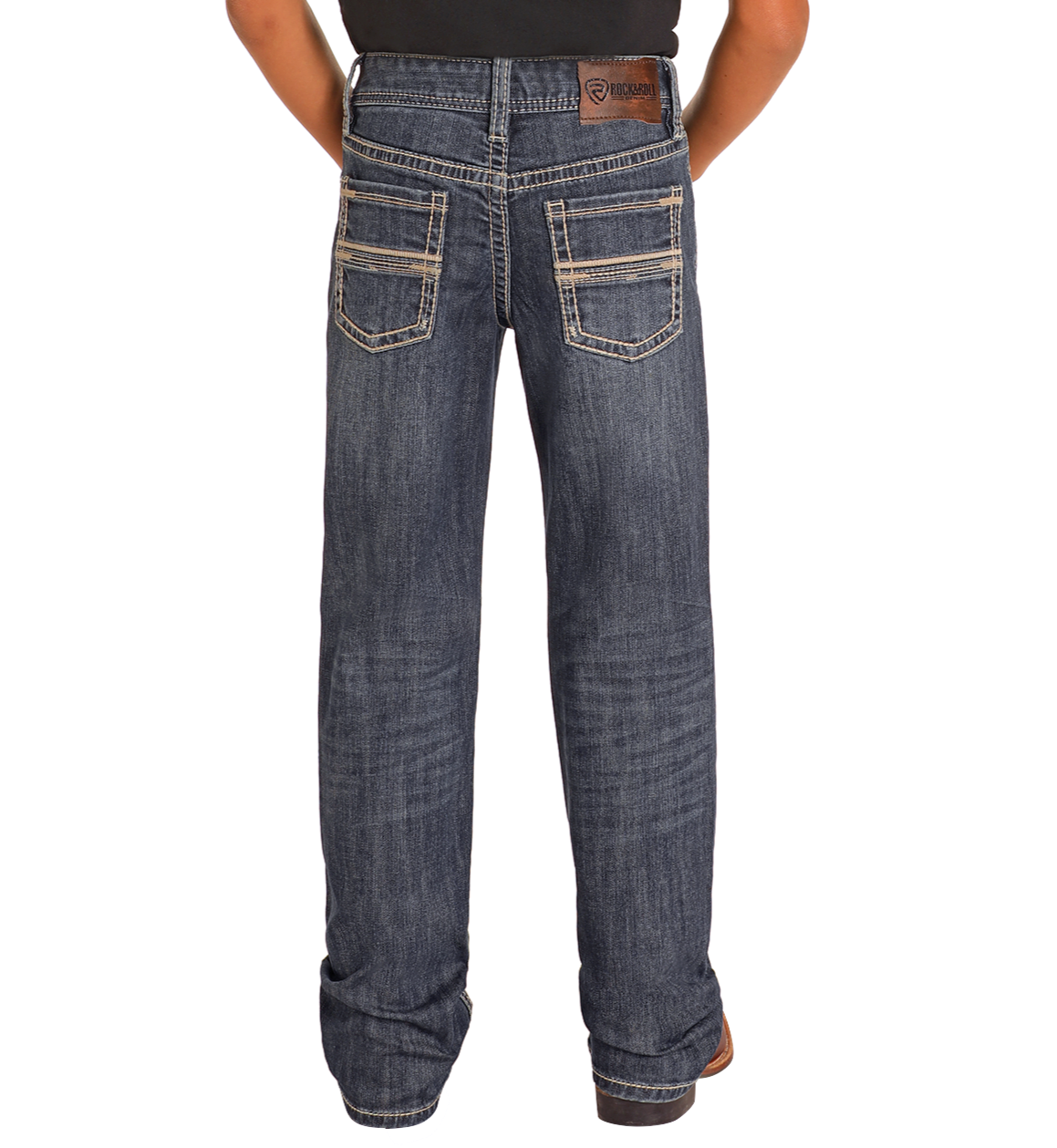 Boys' Regular Fit Rope Stitch Bootcut Jeans