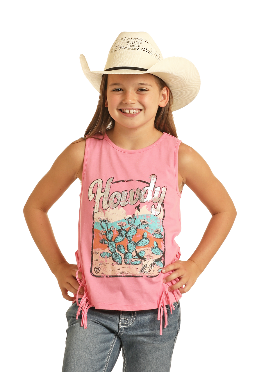 Girls' Howdy Graphic Tank