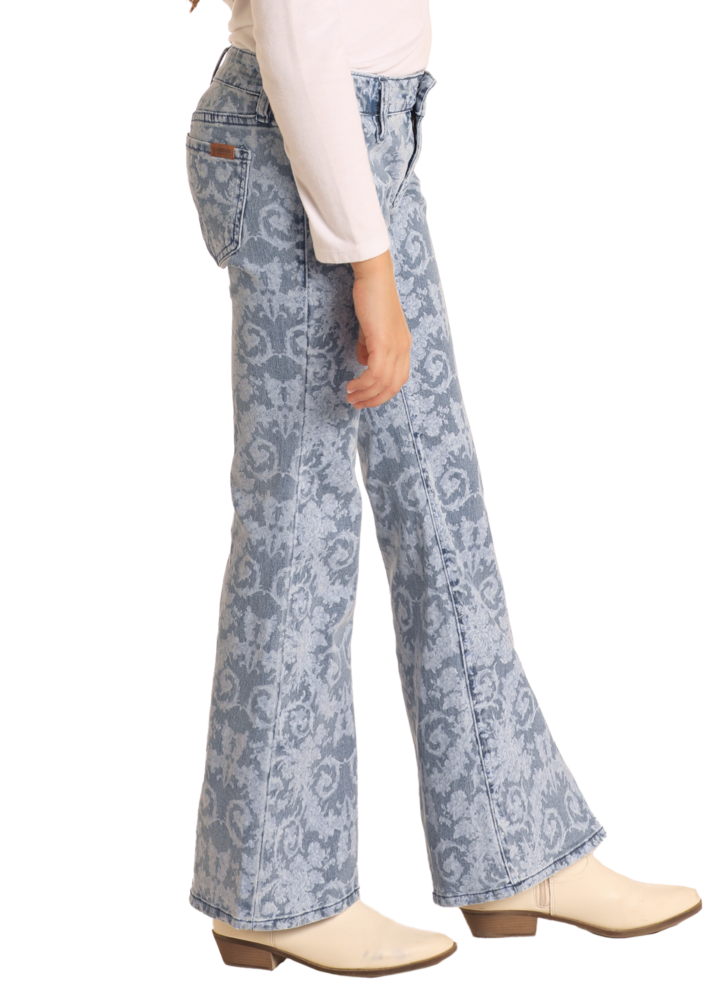 Girls' Floral Print Flare Jeans Girls' Floral Print Flare Jeans