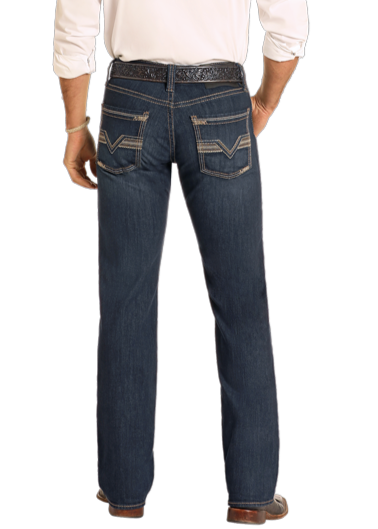 Slim Fit Small V Straight Leg Jeans