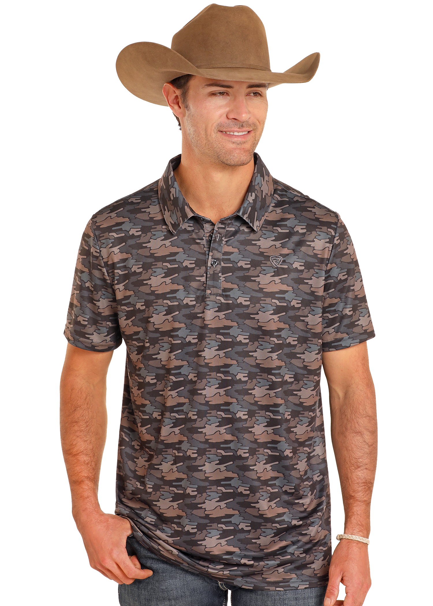 Camo Print Polo