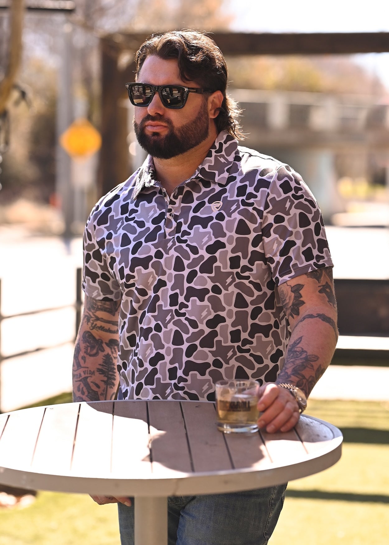Men's Koe Wetzel Texas Camo Polo | Rock & Roll Denim