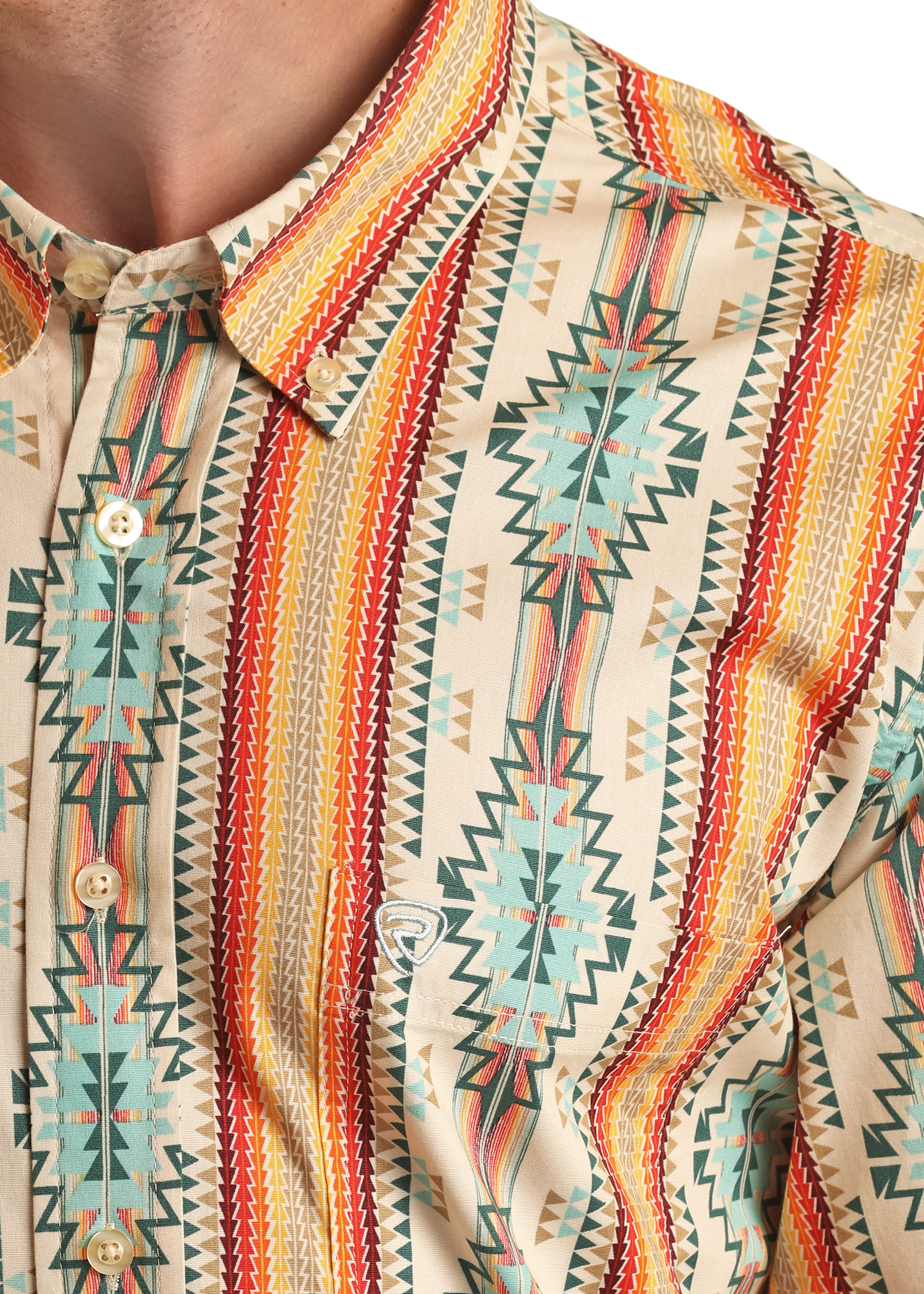 Aztec Long Sleeve Button Shirt