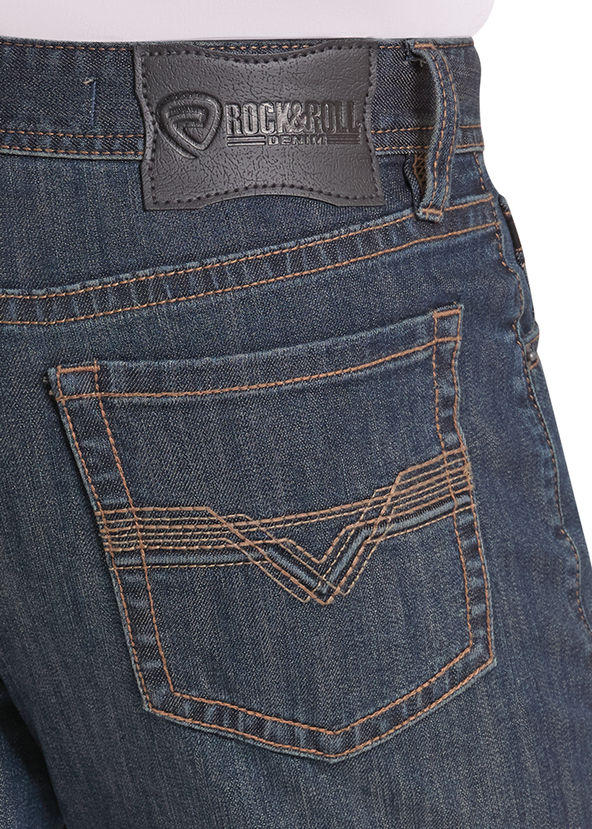 Close-up of brown pants with a white background