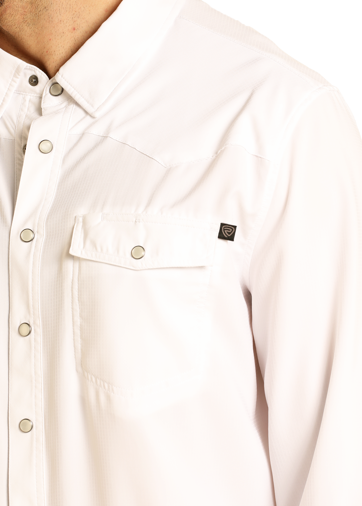 Men's TEK Western White Long Sleeve Shirt Men's TEK Western White Long Sleeve Shirt