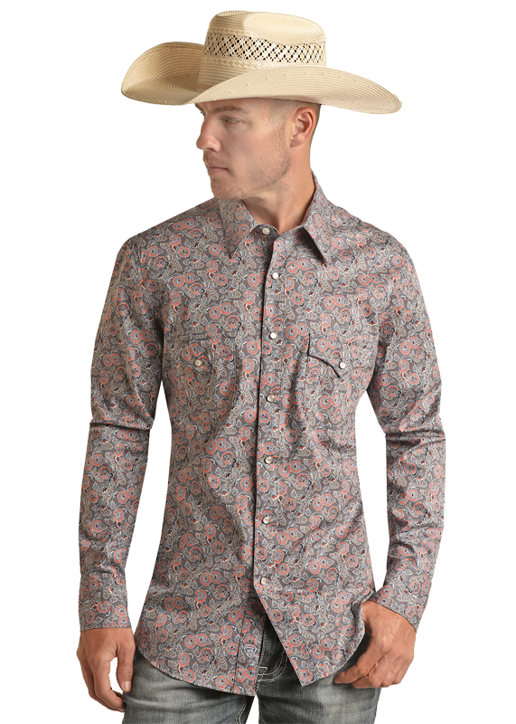 Paisley Long Sleeve Snap Shirt