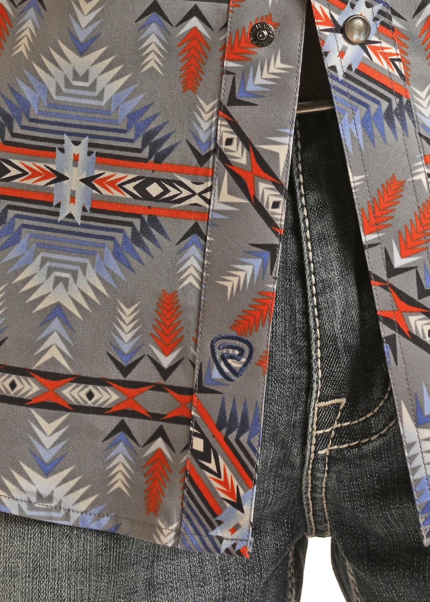 Aztec Long Sleeve Snap Shirt