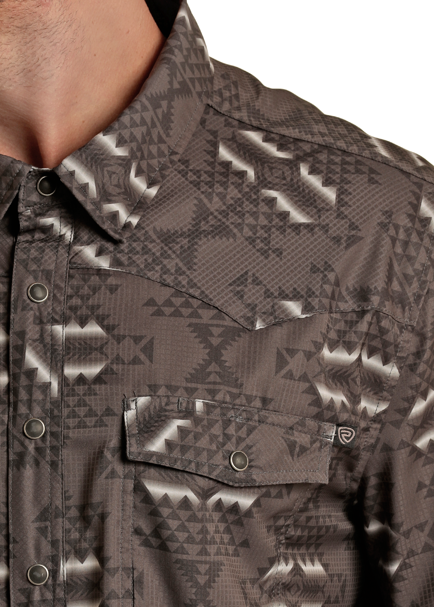 TEK Western Aztec Long Sleeve Snap Shirt