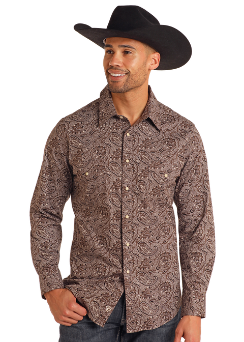 トップス WAX \"Paisley shirts L Vicky 3/4 Sleeve Multi Color Paisley Print Top – Hinson Wu