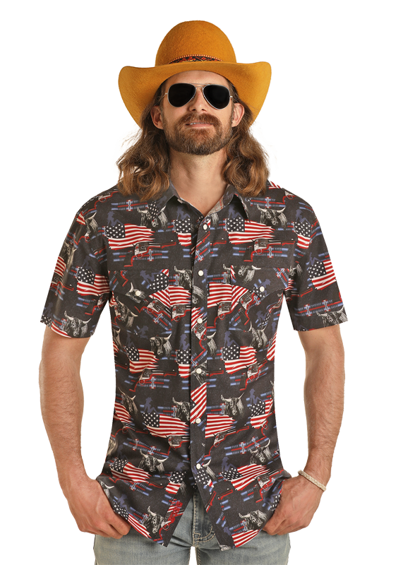 Dale Brisby Americana Short Sleeve Snap Shirt