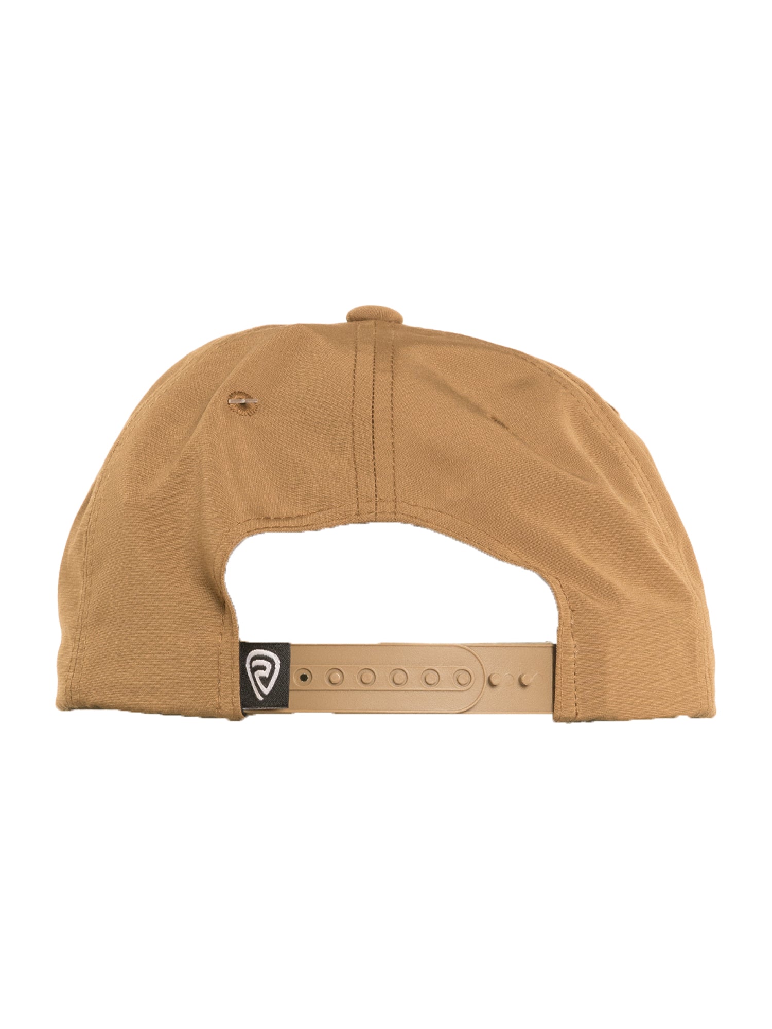 Brown cap with a brand logo on a white background