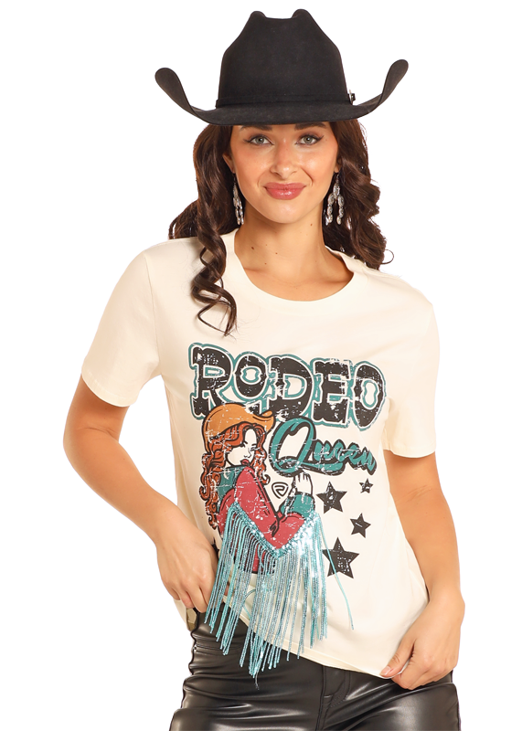Rodeo Queen Shirts With Fringe Flying Flag Zip Front With Fringe