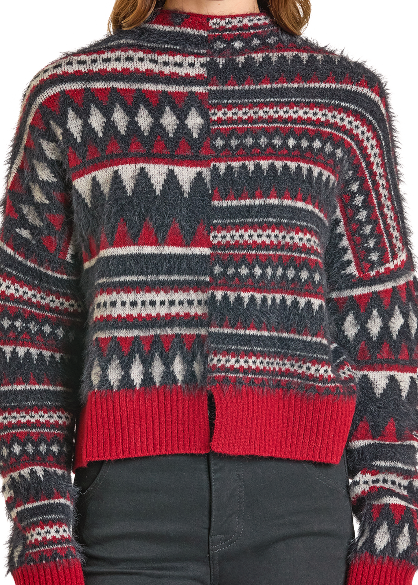 Women's Mix Match Aztec Sweater | Rock & Roll Denim