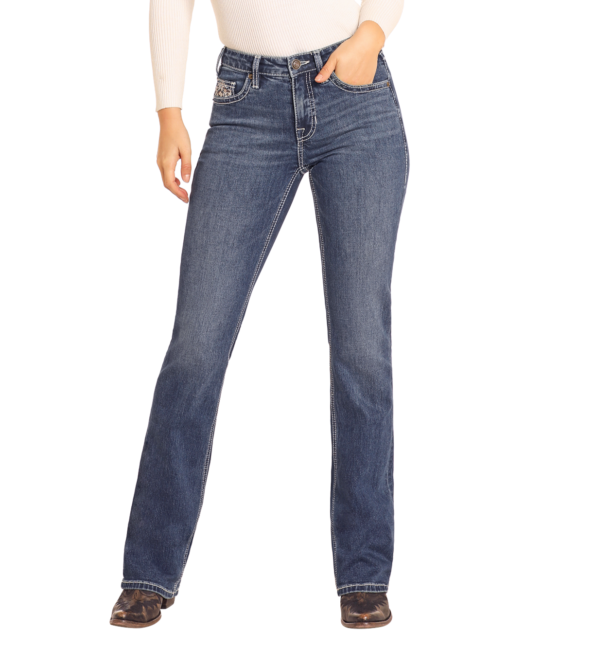 Women's Mid Rise Aztec Bootcut Jeans | Rock & Roll Denim Women's Mid Rise Aztec Bootcut Jeans | Rock & Roll Denim