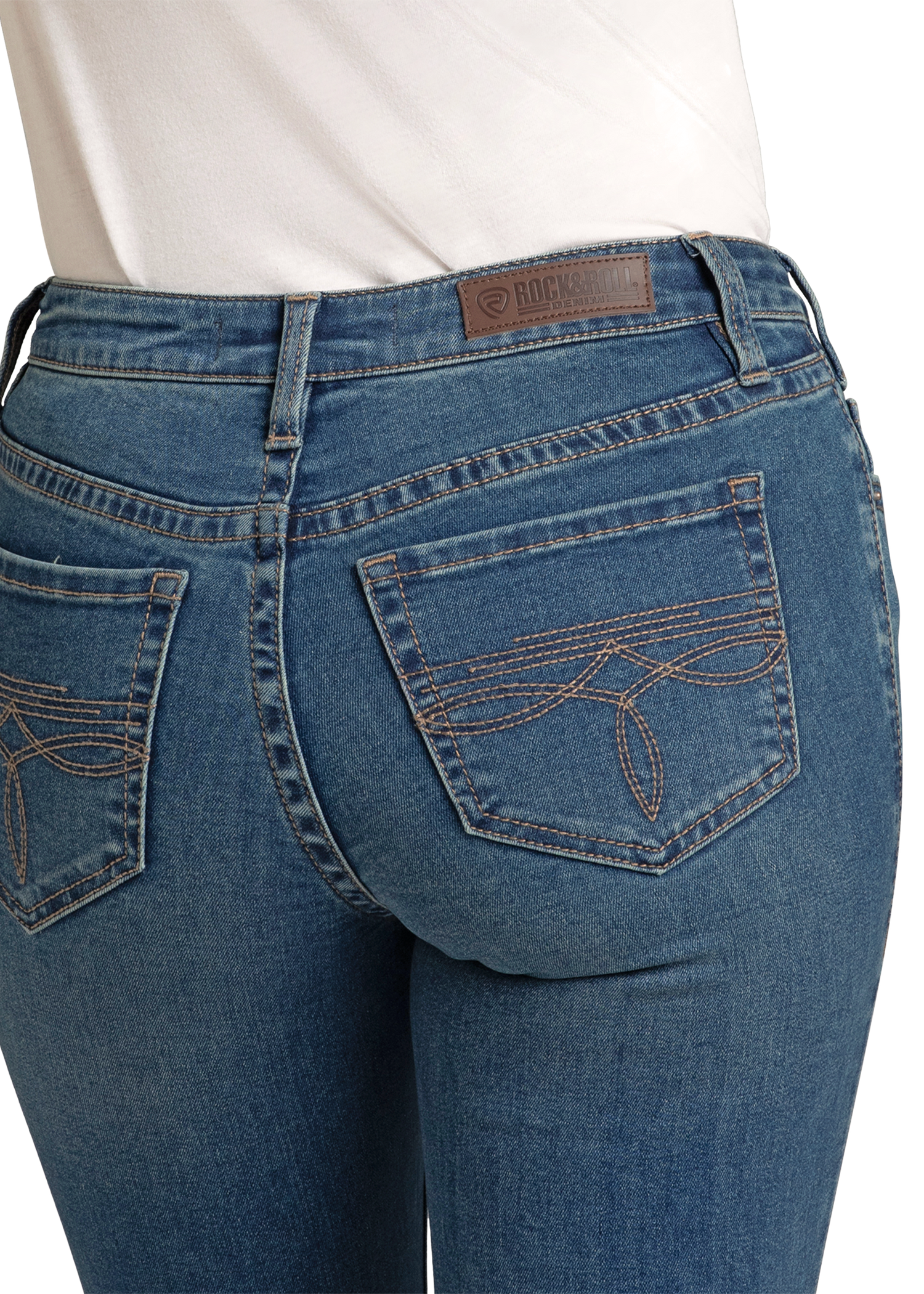 Women's Mid Rise Boot Stitch Bootcut Jeans | Rock & Roll Denim Women's Mid Rise Boot Stitch Bootcut Jeans | Rock & Roll Denim