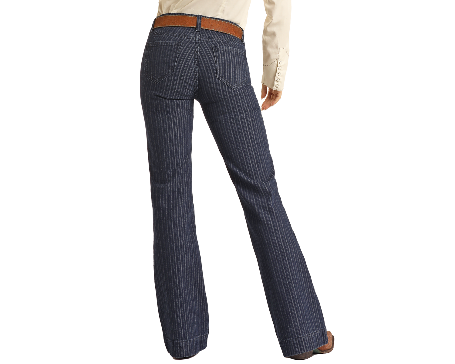 Jacquard Mid Rise Trouser Jeans