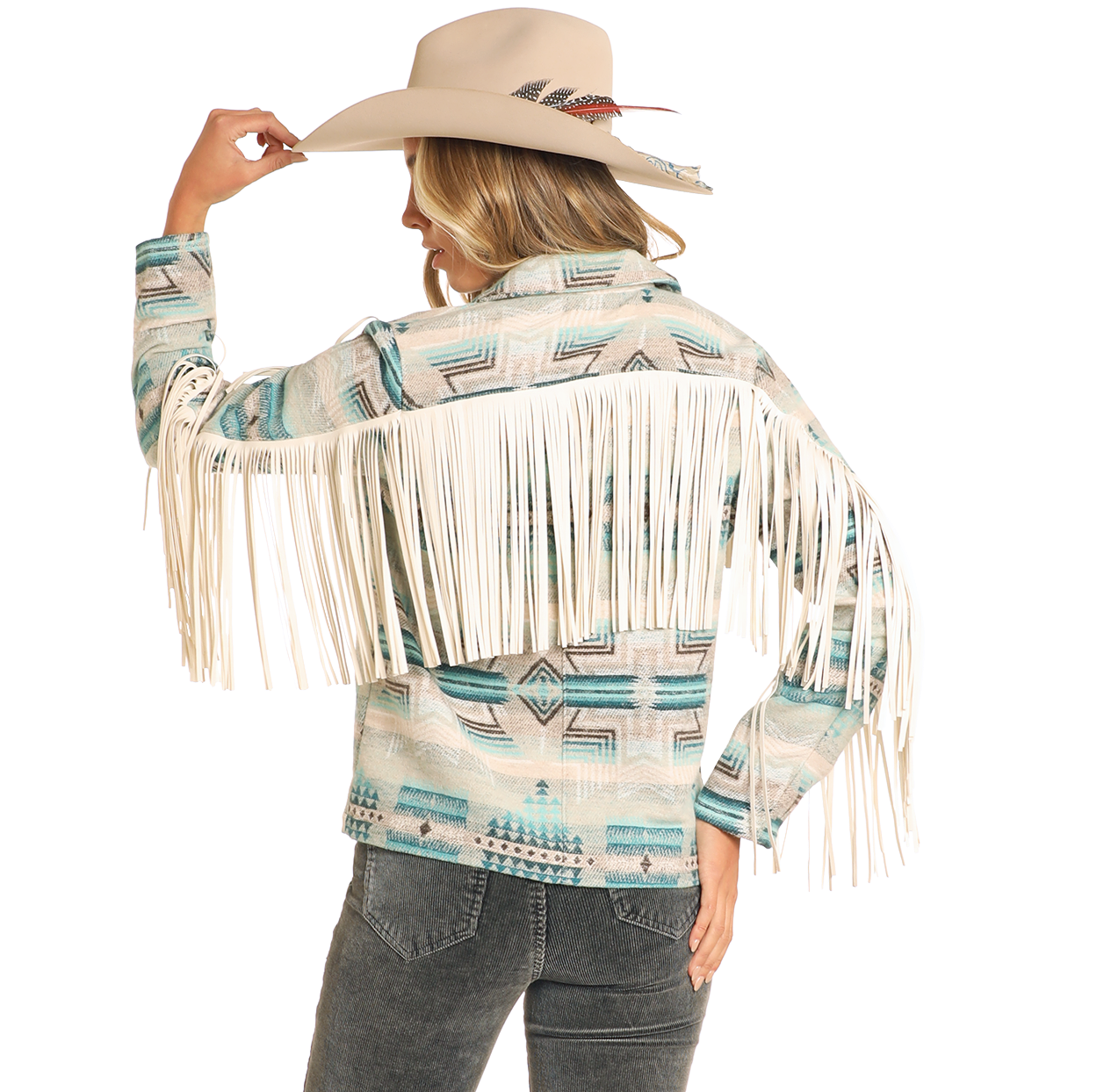 Aztec Fringe Blazer