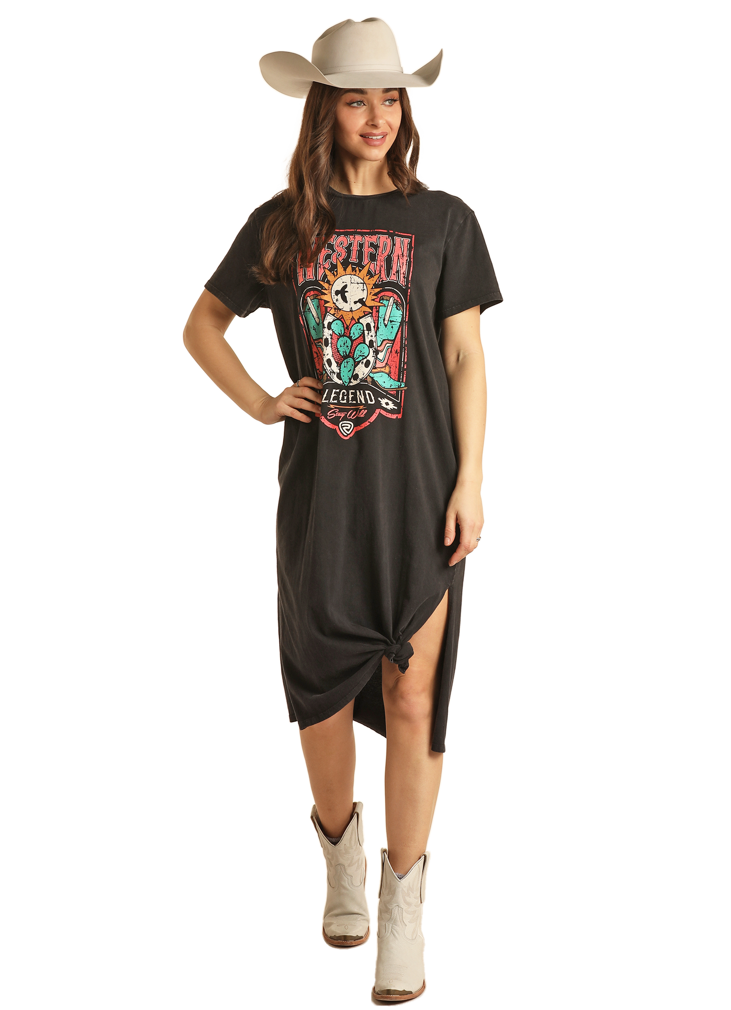 Western Legend Graphic T-Shirt Dress