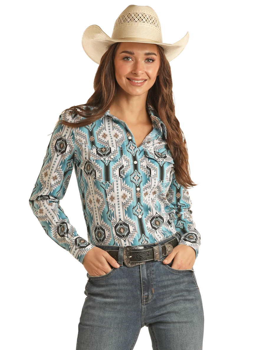 Aztec Snap Long Sleeve Shirt