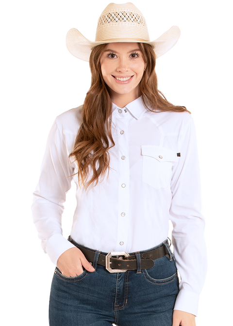 TEK Western White Long Sleeve Shirt