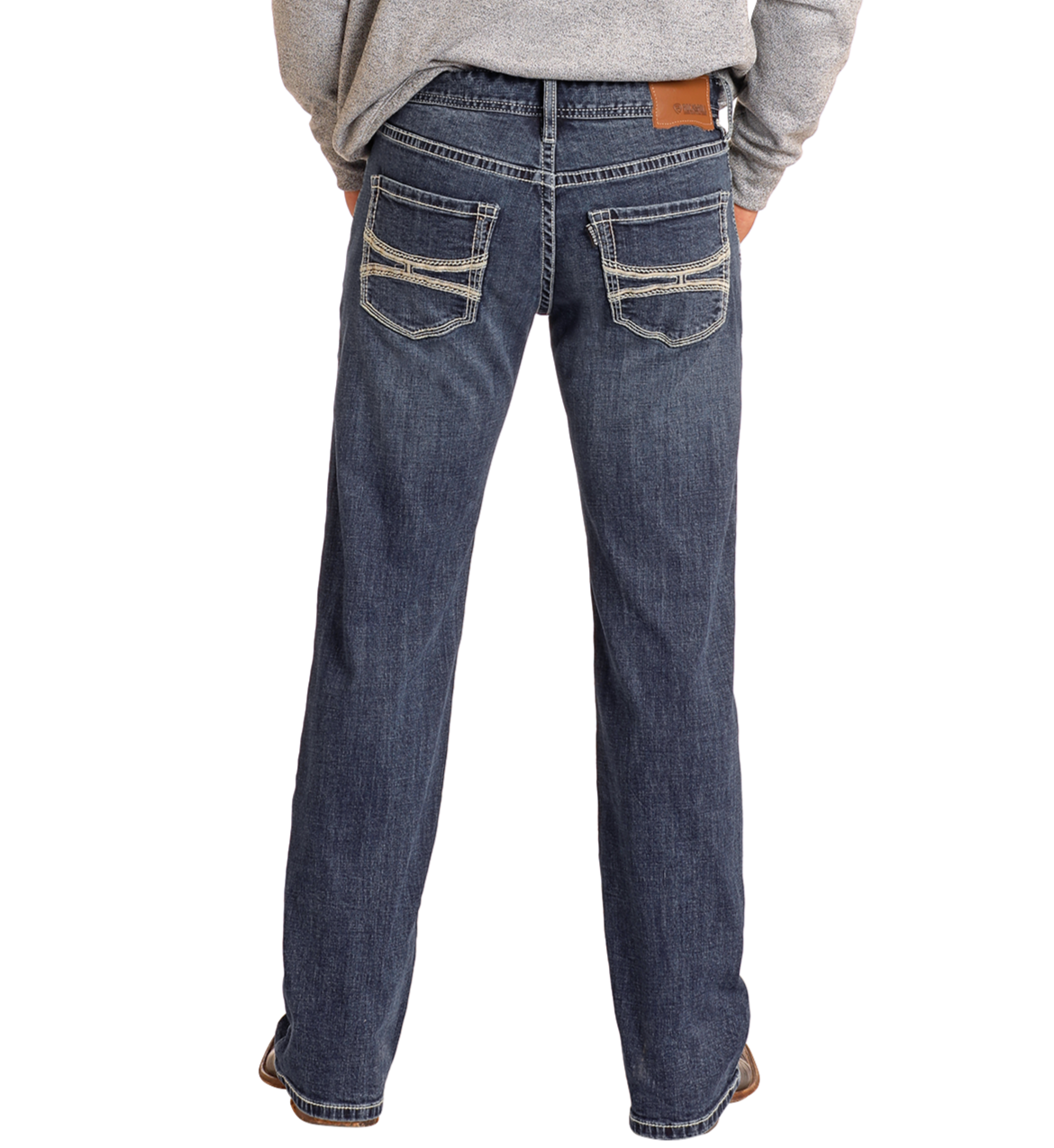 Hooey Regular Fit Rope Stitch Straight Leg Jeans