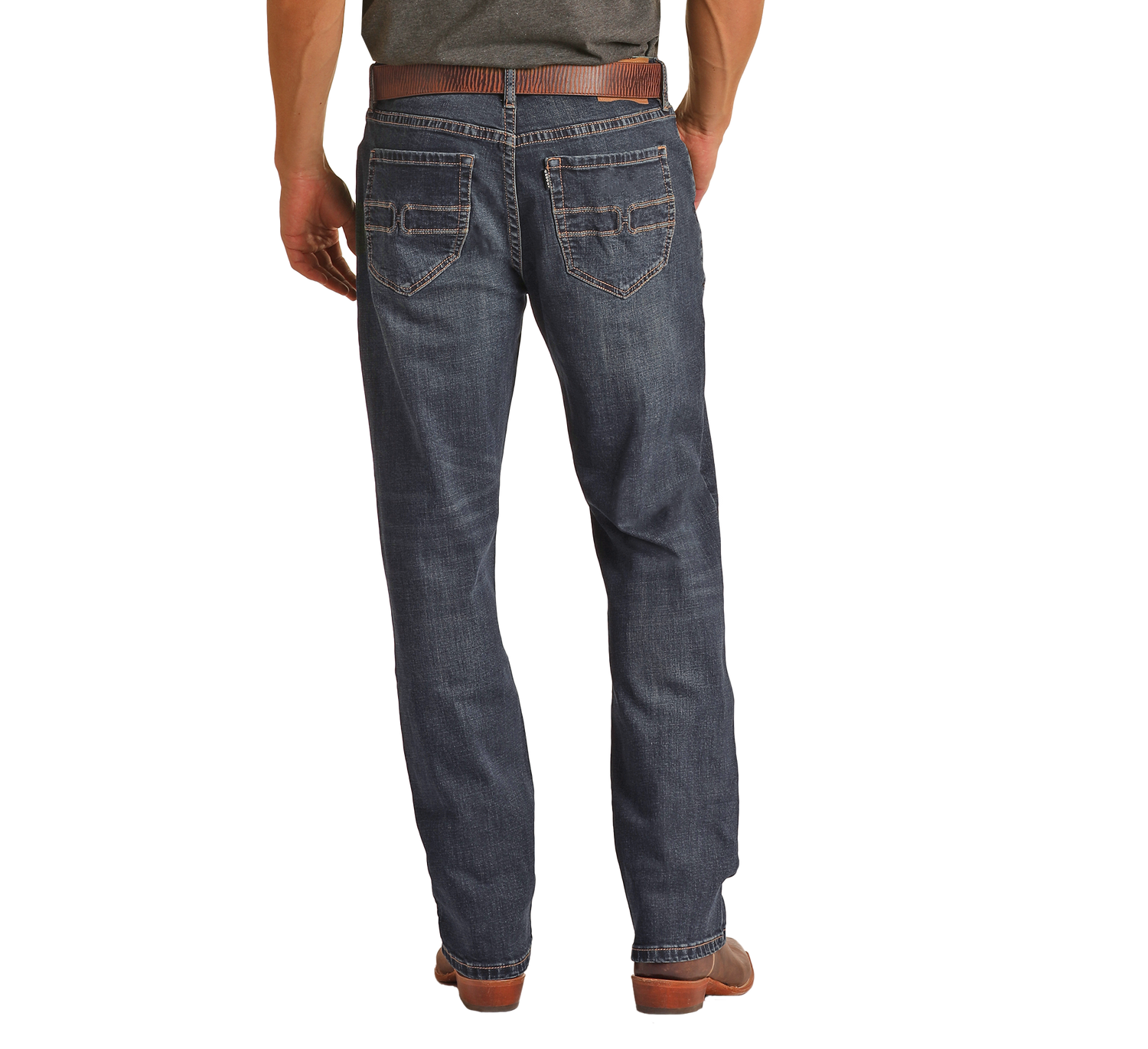 Hooey Relaxed Fit Dark Wash Stackable Bootcut Jeans