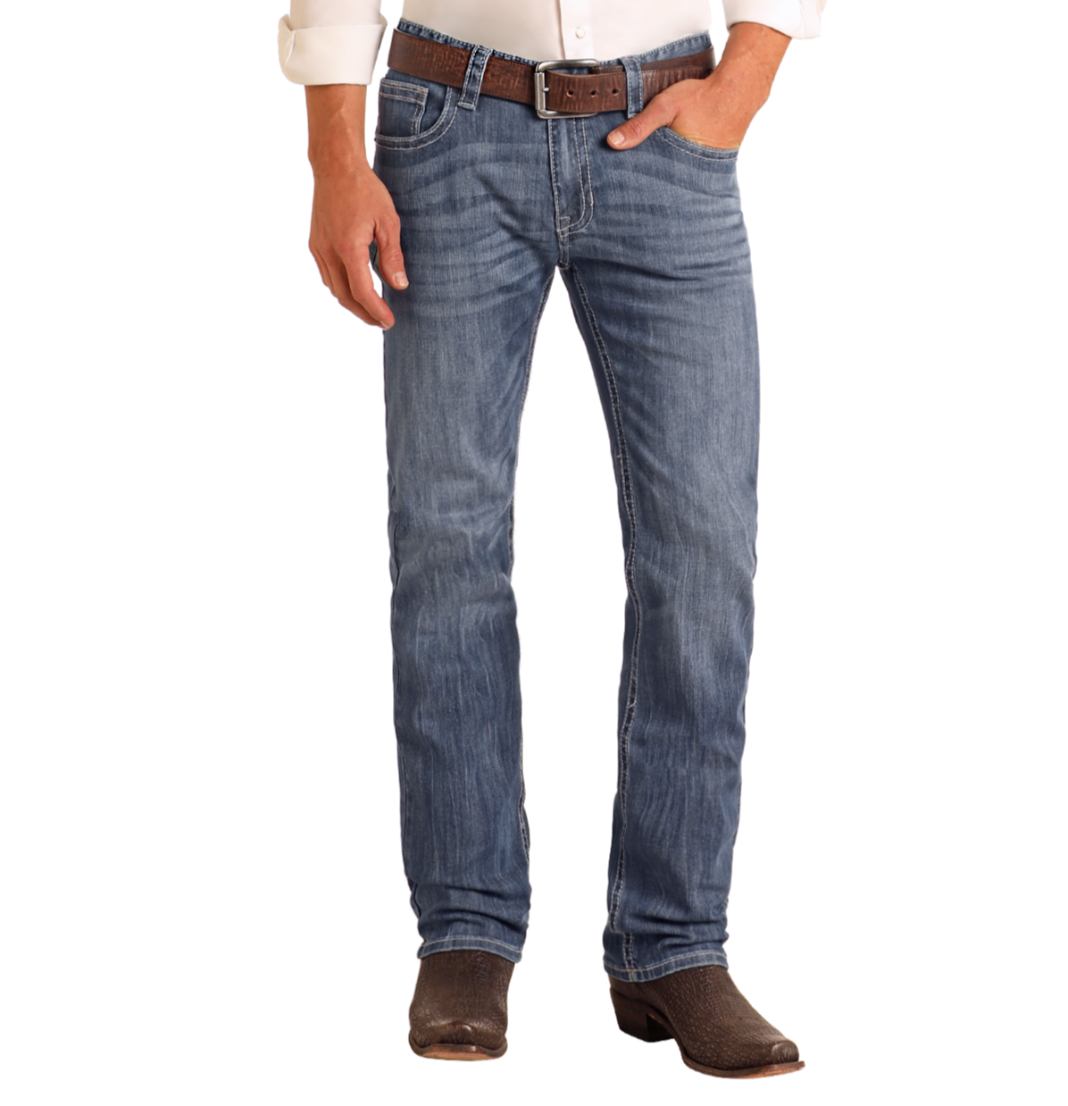 ★★ ★★ Core Slim Straight Check Pants T22E7W Men's Slim Fit Straight Leg Jeans | Rock & Roll Denim
