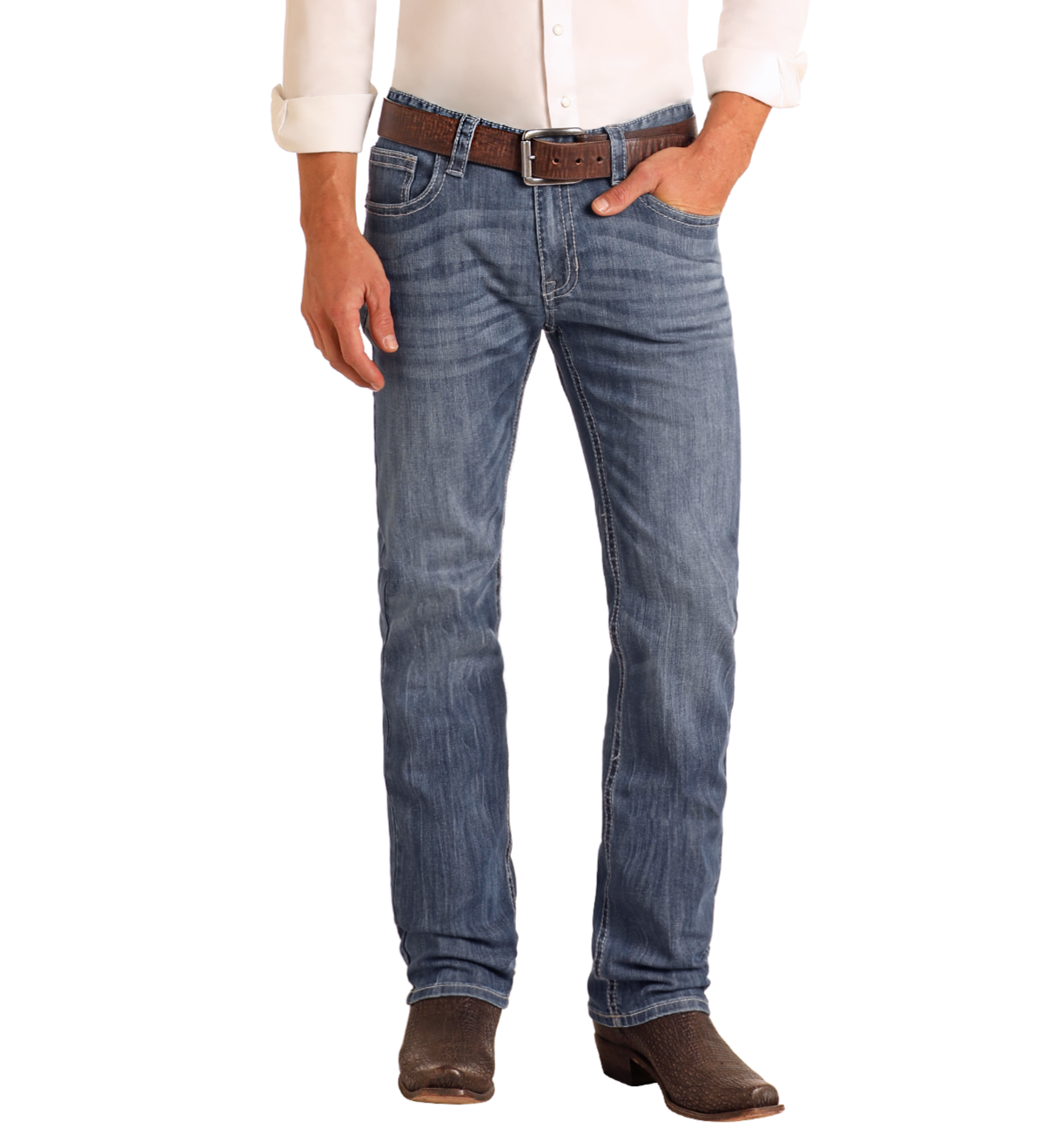 Slim Fit Straight Bootcut Jeans