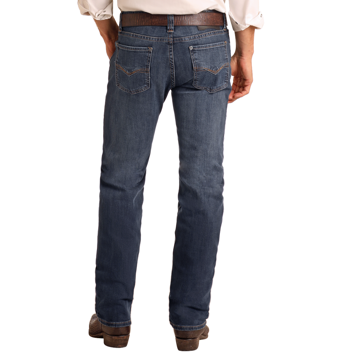 Slim Fit Dark Wash Straight Leg Jeans