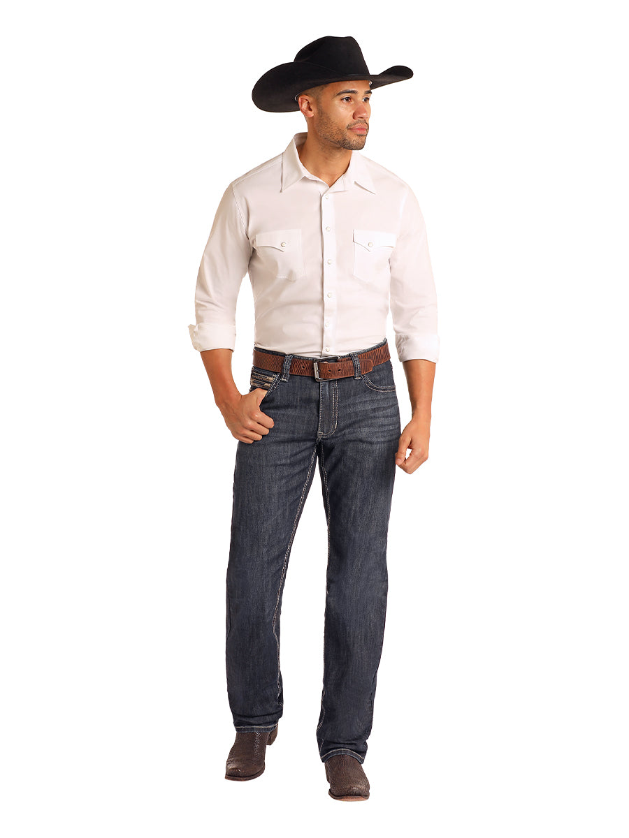 Men's Rock and Rock popular Cowboy jean