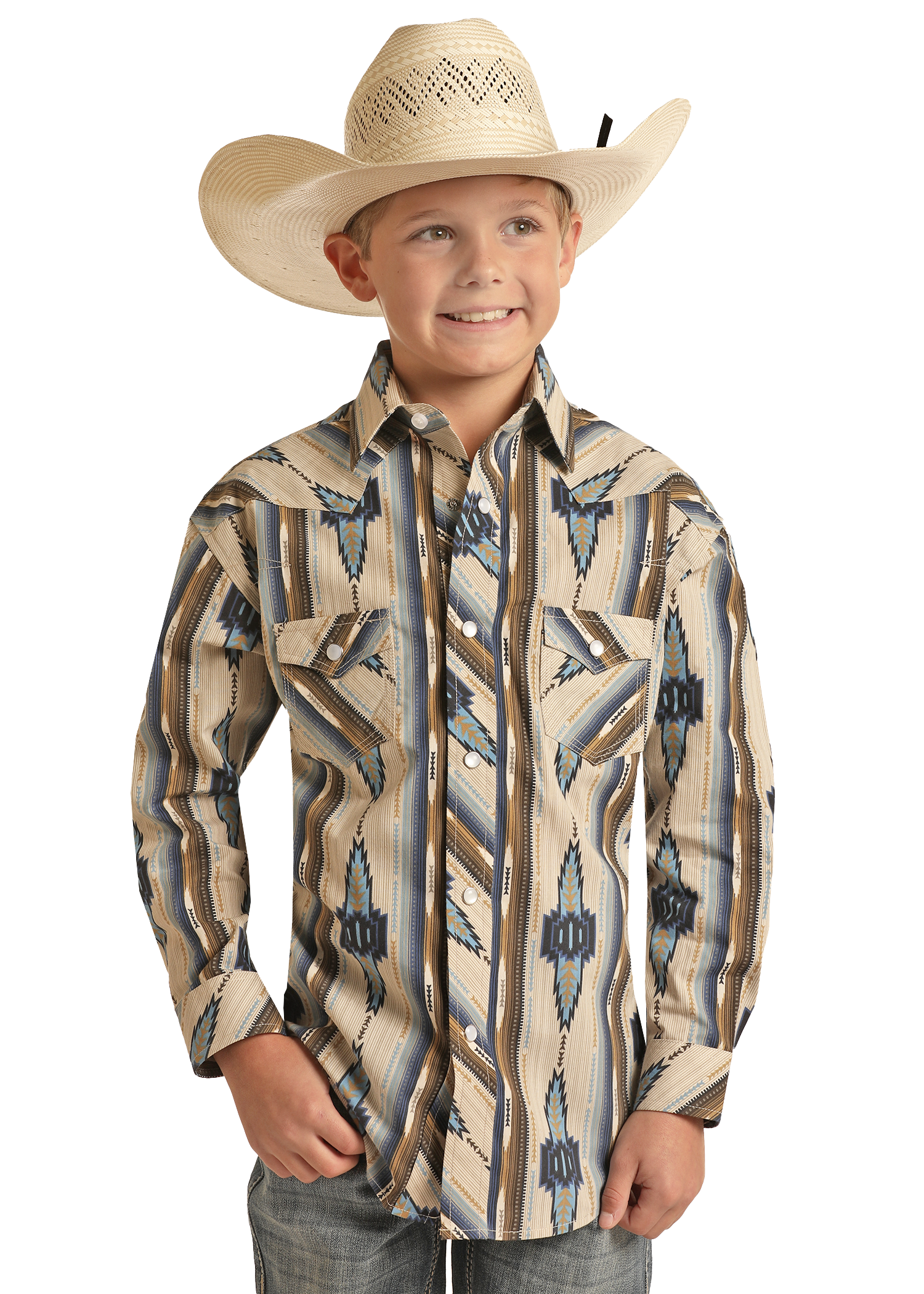 Boys' Aztec Snap Shirt