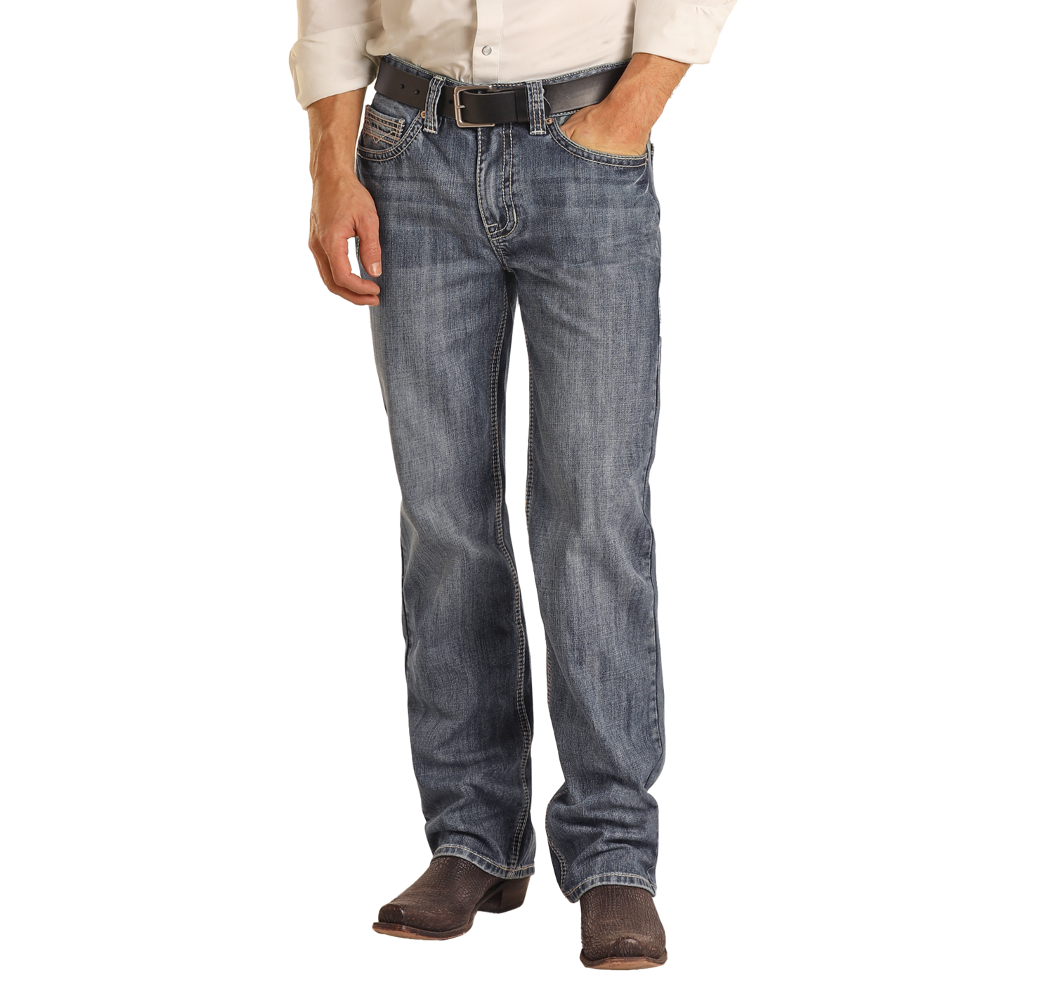 Medium V Relaxed Straight Boot Jeans