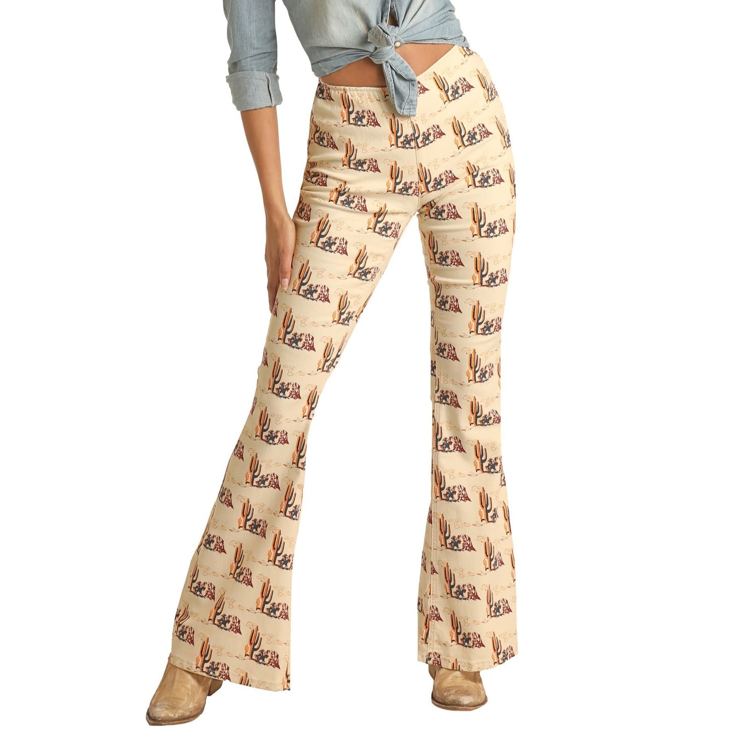 Desert High Rise Pull-On Flare Jeans