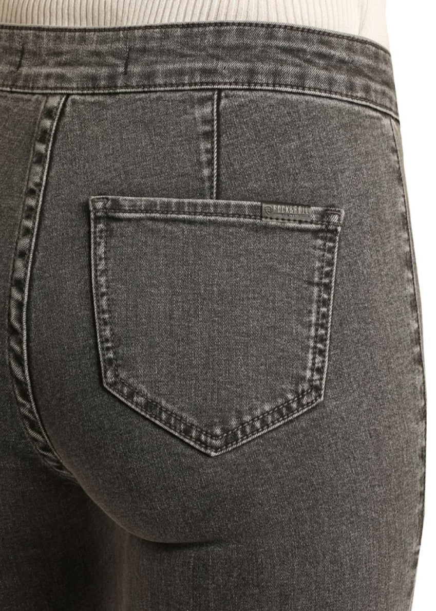 Gray jeans with a white background