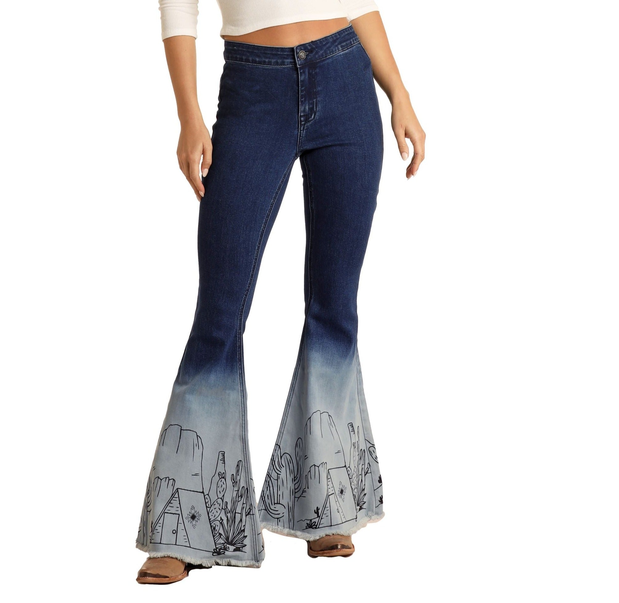 Women's Bell Bottom Jeans | Rock & Roll Denim Women's Bell Bottom Jeans | Rock & Roll Denim